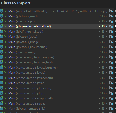 Java main import