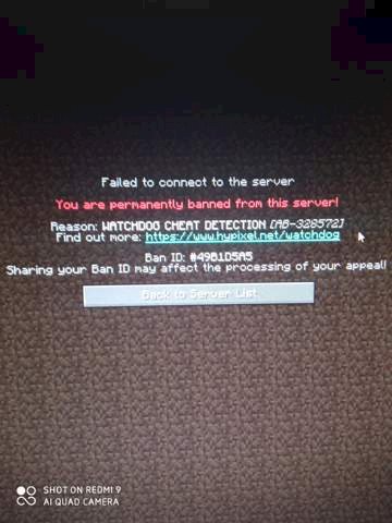 Hypixel ban for no reason