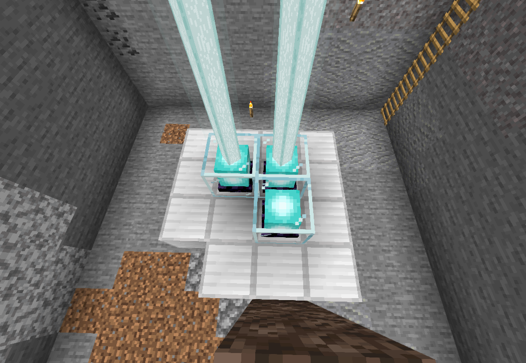 Why is the third beacon not working in MInecraft