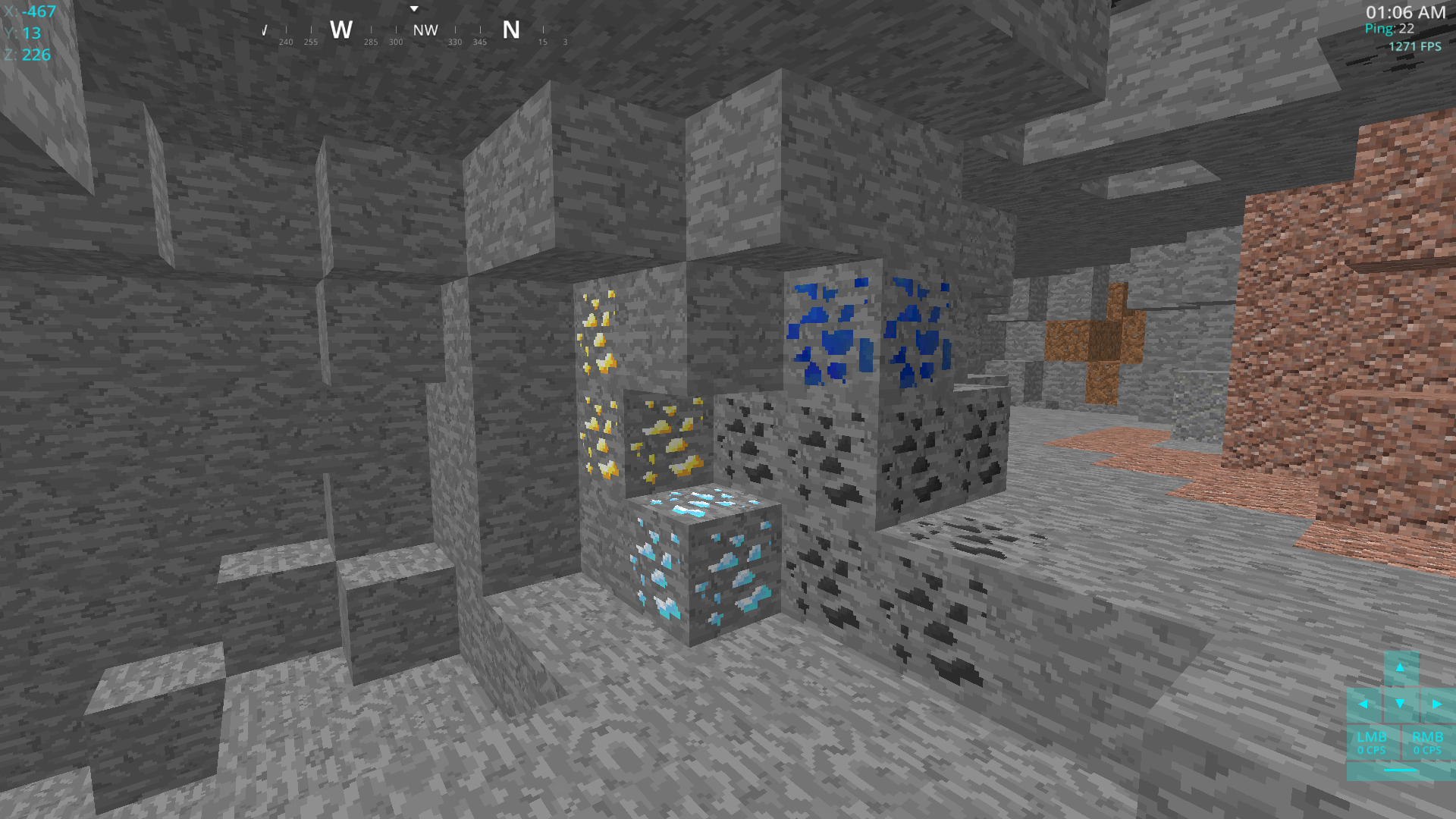 Minecraft 4 ores in one place