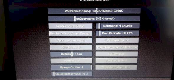 Minecraft best settings