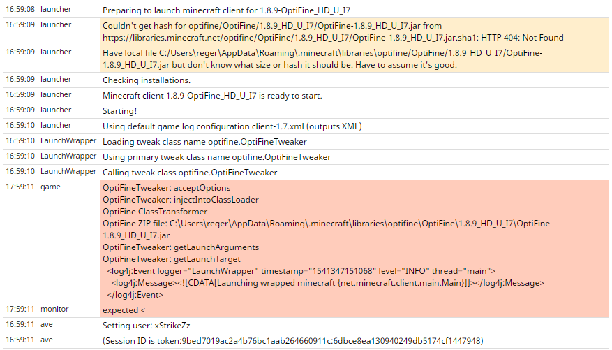 Minecraft Optifine is not working