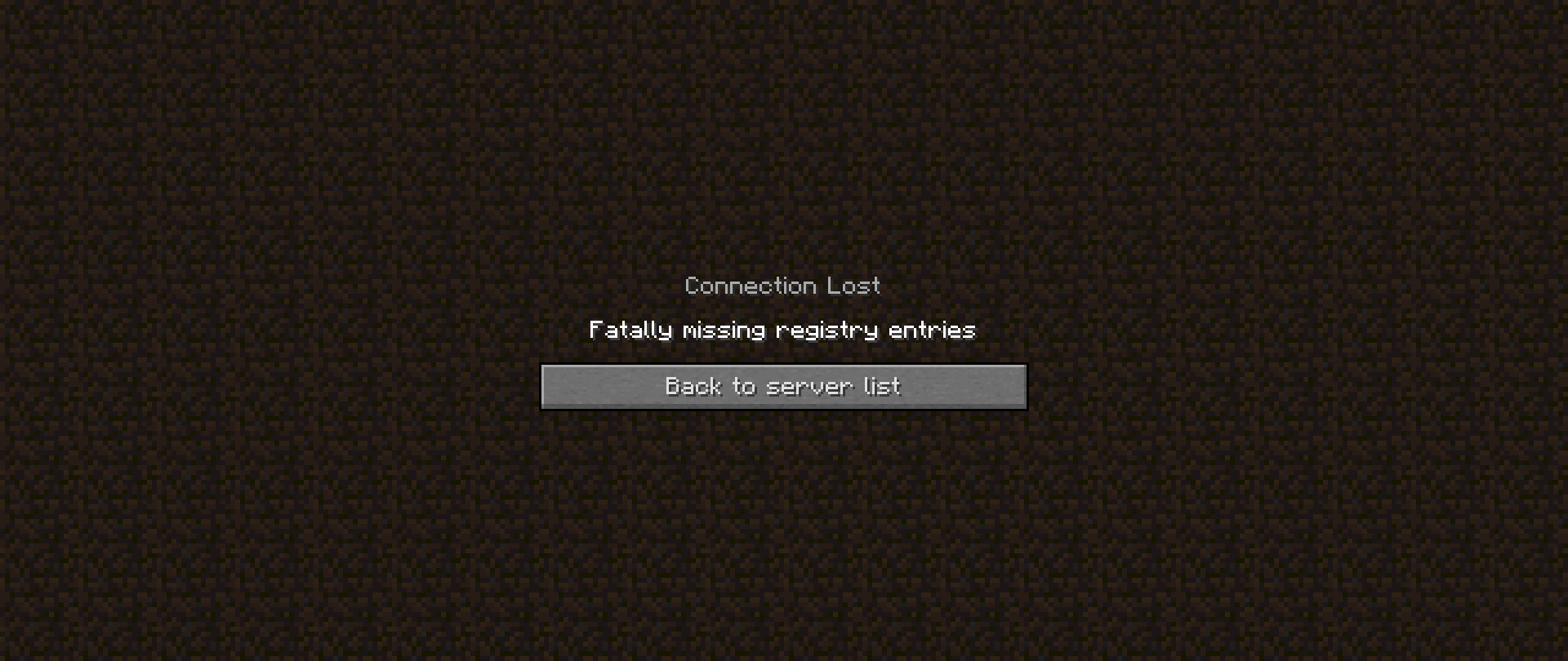 Why does Hamachi Minecraft Modpack Server not work Fatally missing registry entries