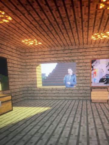 Photoshop Minecraft behind window - 1