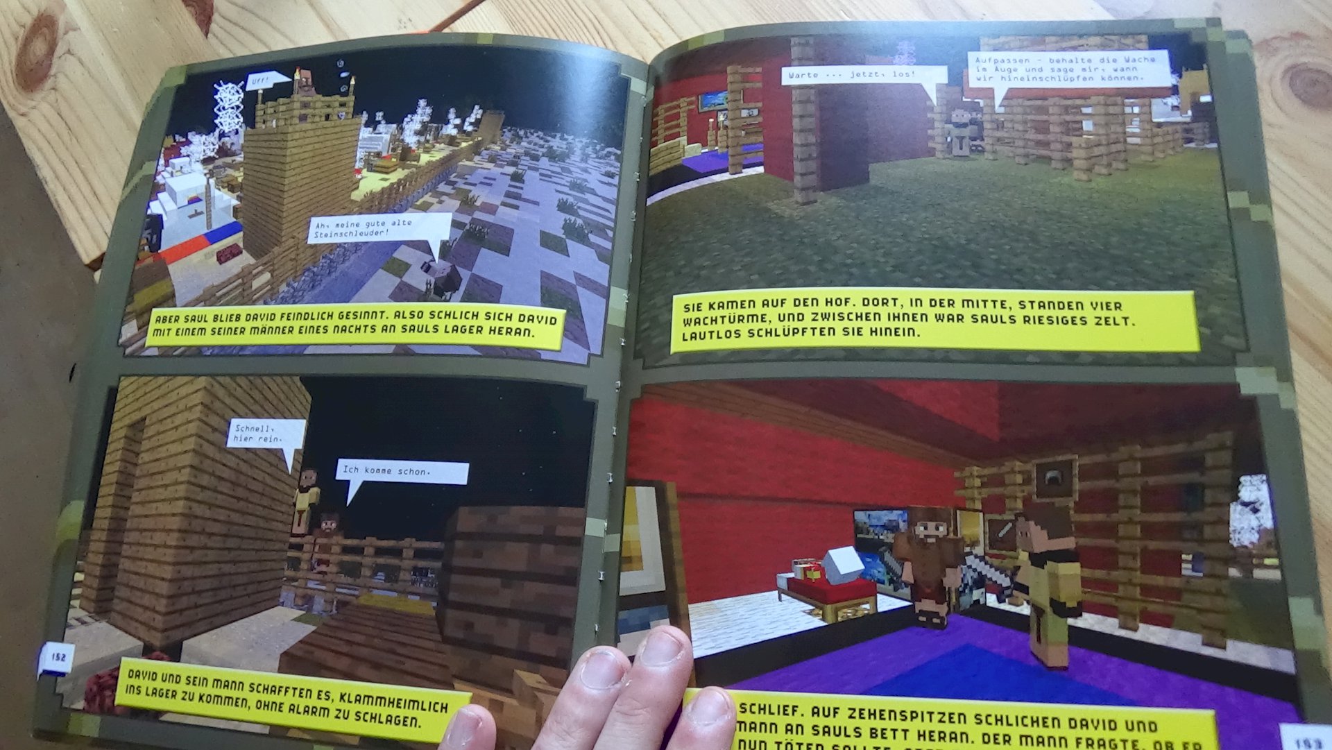 Are there any comic books written in Minecraft Style Example see pictures - 2