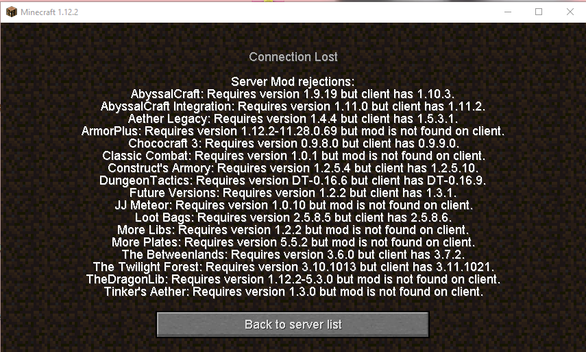 Minecraft Hexxit no login on nitrado hexxit server
