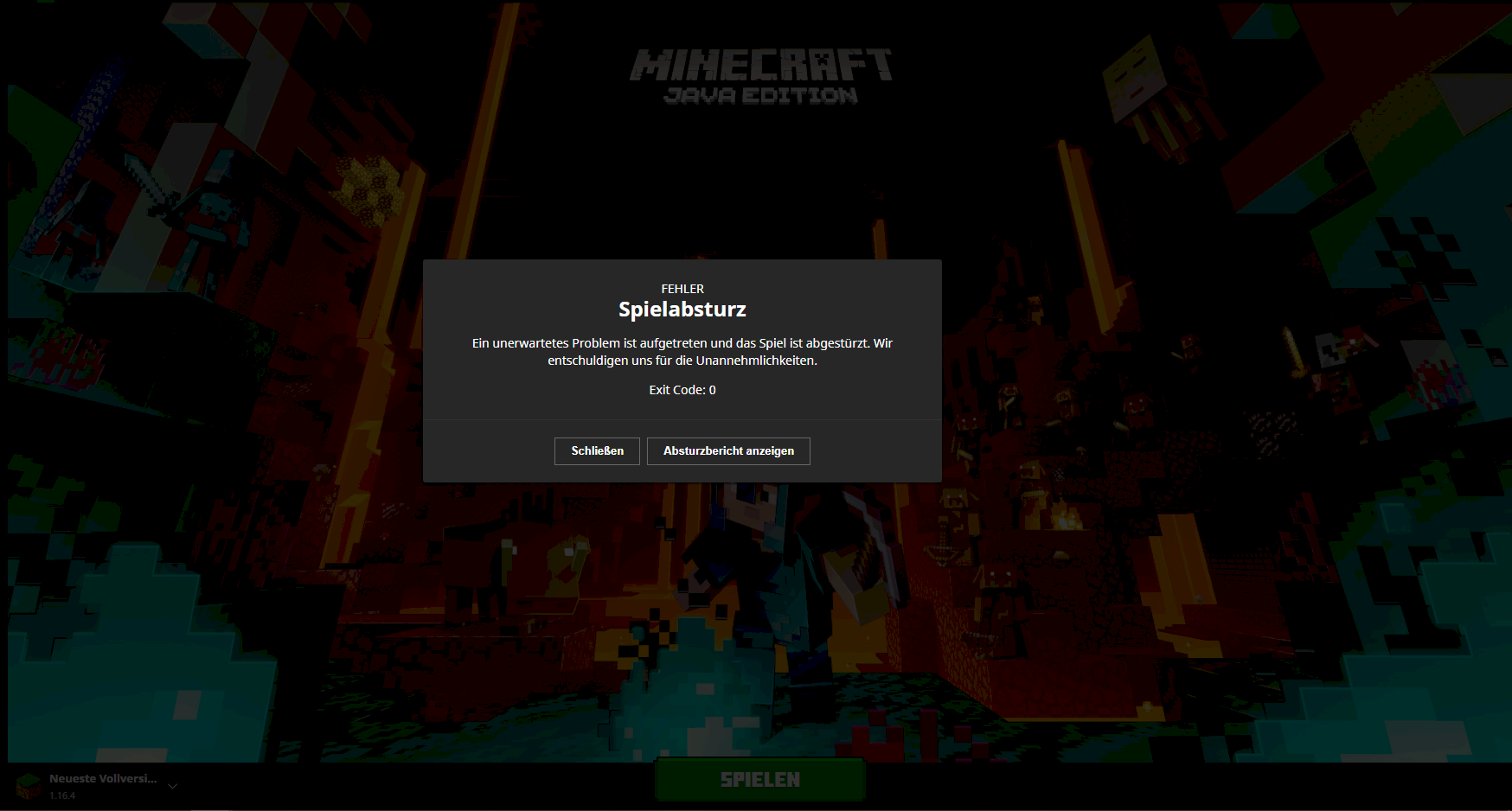 Minecraft crashes, what to do