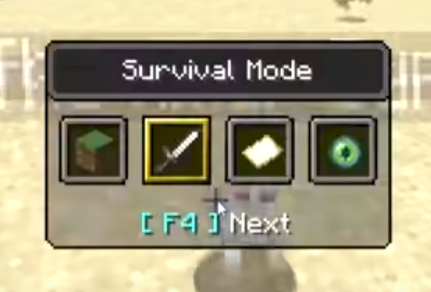 Quickly switch game mode in Minecraft