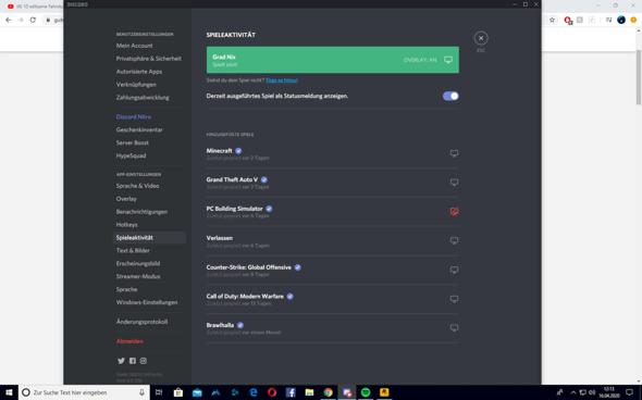 Game activity on Discord does not work with Minecraft if I have Forg