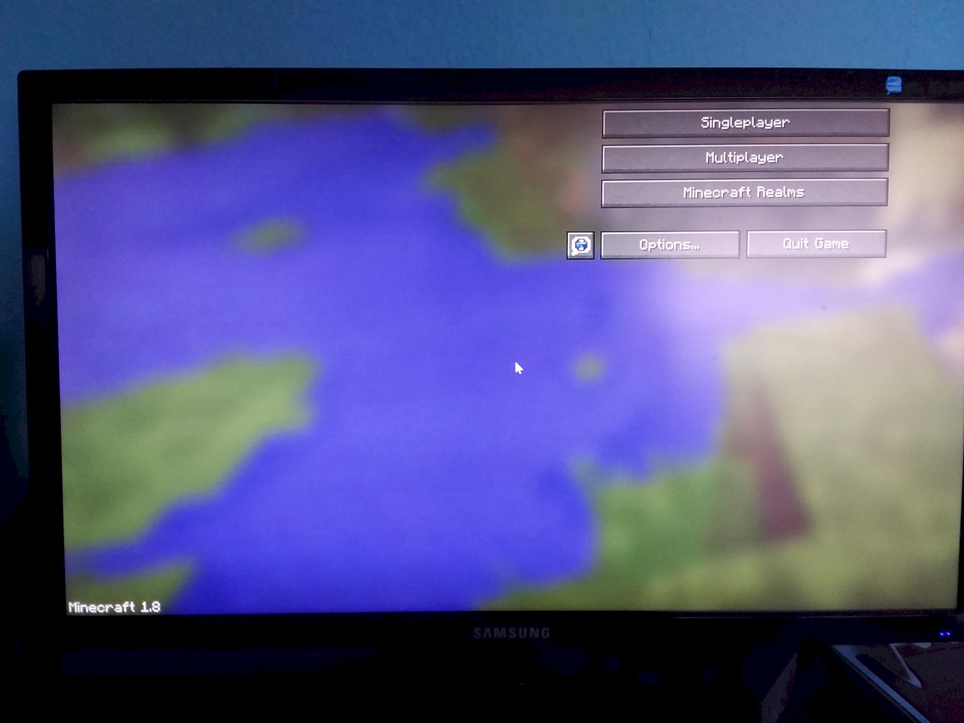 Minecraft 1.8 menu moved