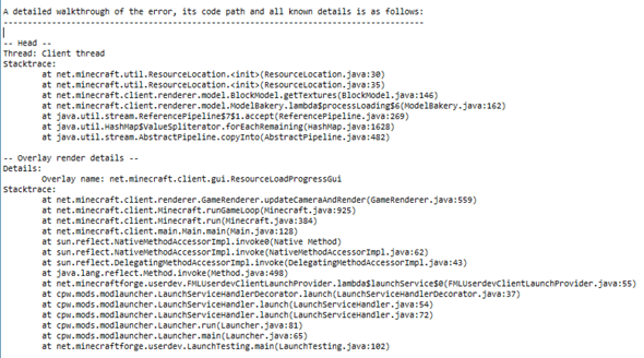 Why Minecraft just crashed when starting this mod - 1
