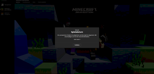 Minecraft, Exit Code: 0