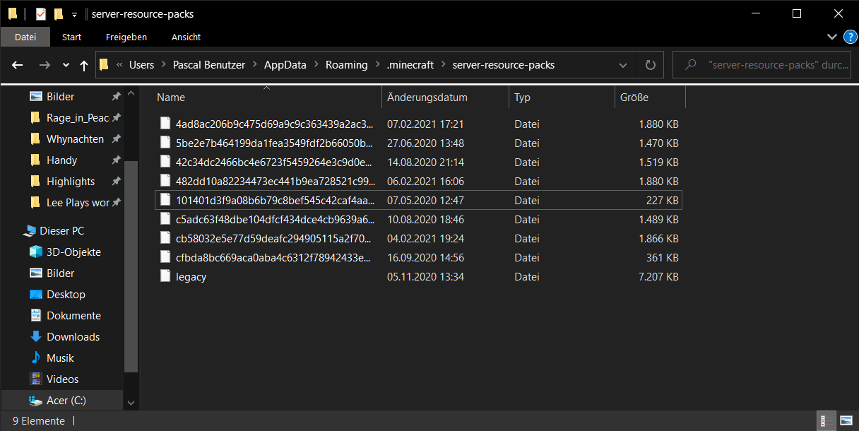 Download Minecraft Server Resource Package although rejected
