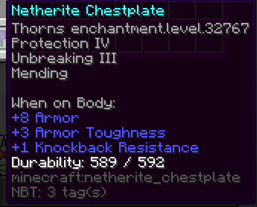 Multiple enchantments lvl 32767