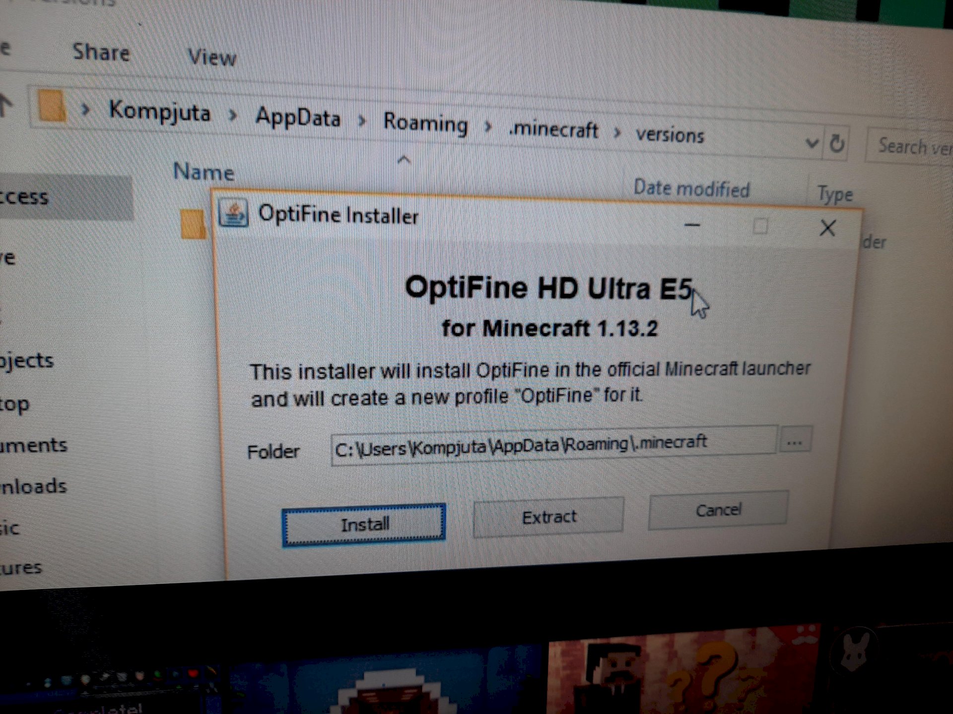Minecraft optifine