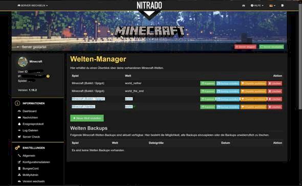 Convert Minecraft Nitrado server world from Vanilla to Bukkit? - Minecraften