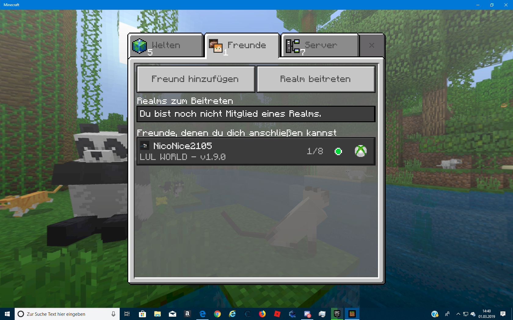 Minecraft Windows 10 can t join friend - 1