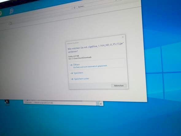 Not installing Minecraft optifine