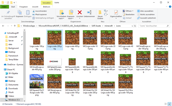 Fix Minecraft Win10 Icon Minecraften