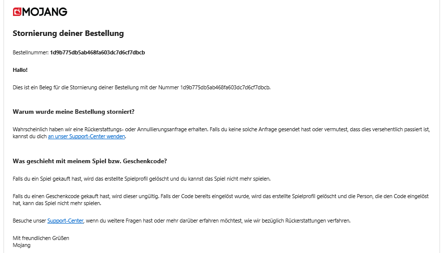 Was I deducted from Minecraft